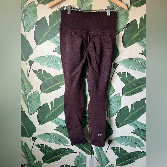 Gymshark Womens Cherry Brown Marl Vital Rise Seamless Leggings Small NWT - Picture 6 of 9